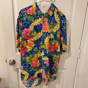 Collectible Men’s Jams world Hulu Girl Guitar Rayon Hawaiian Island Aloha Shirt